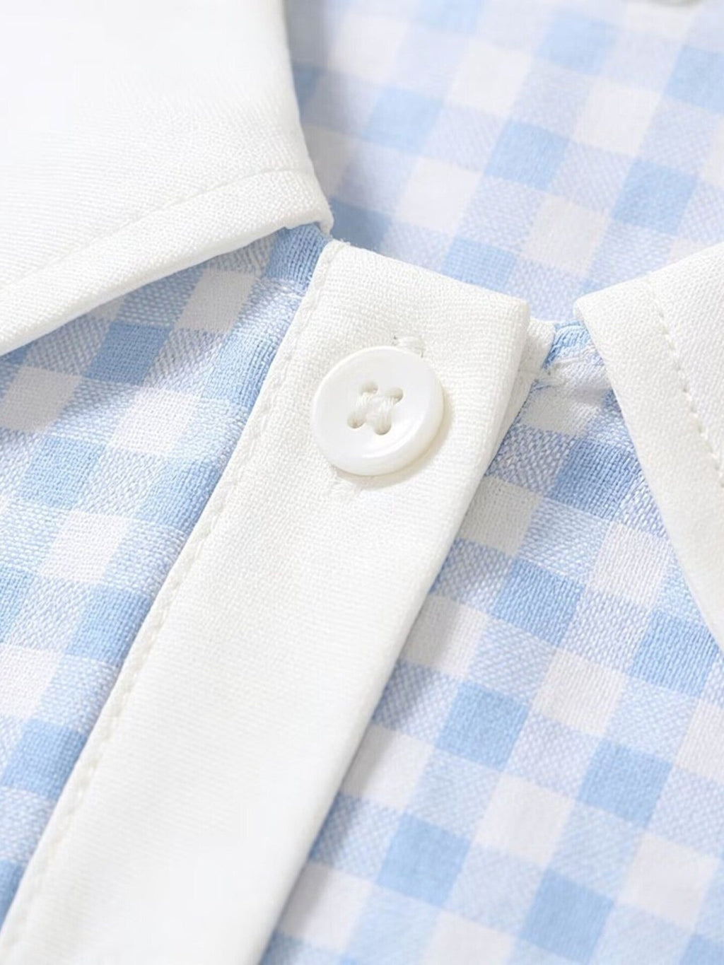 Children's Fruit Embroidered Sleeveless Plaid Dress