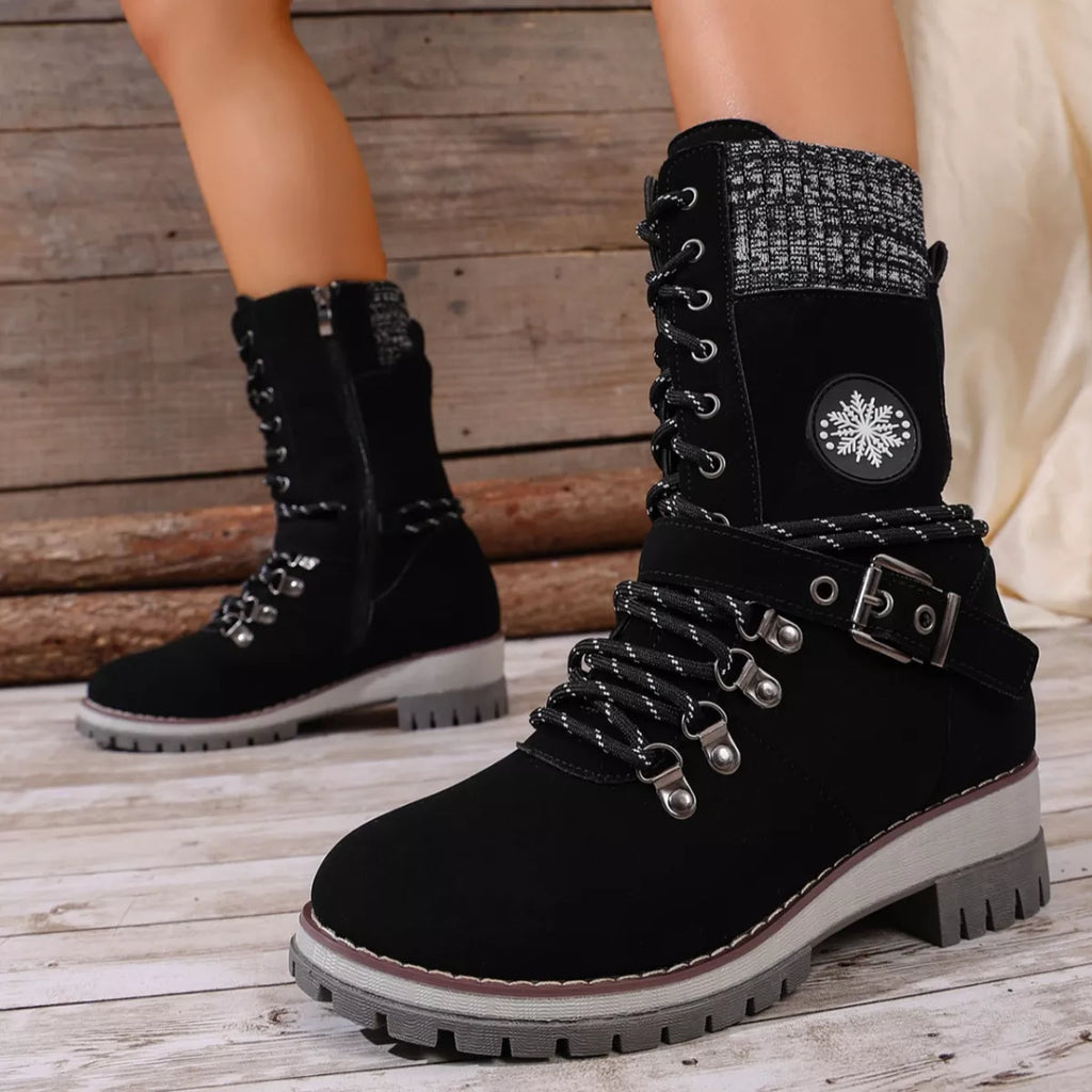 Lace-Up Ankle Combat Boots
