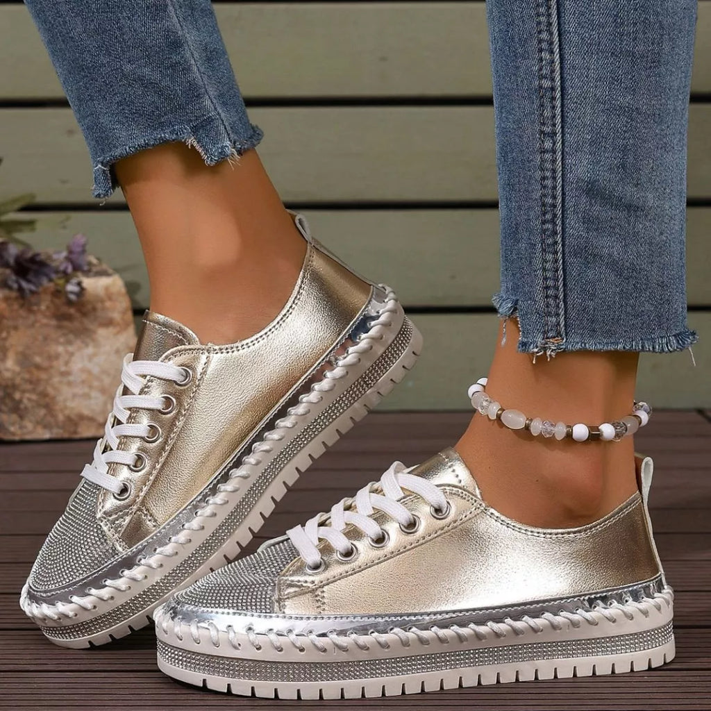 Round Toe Platform Sneakers