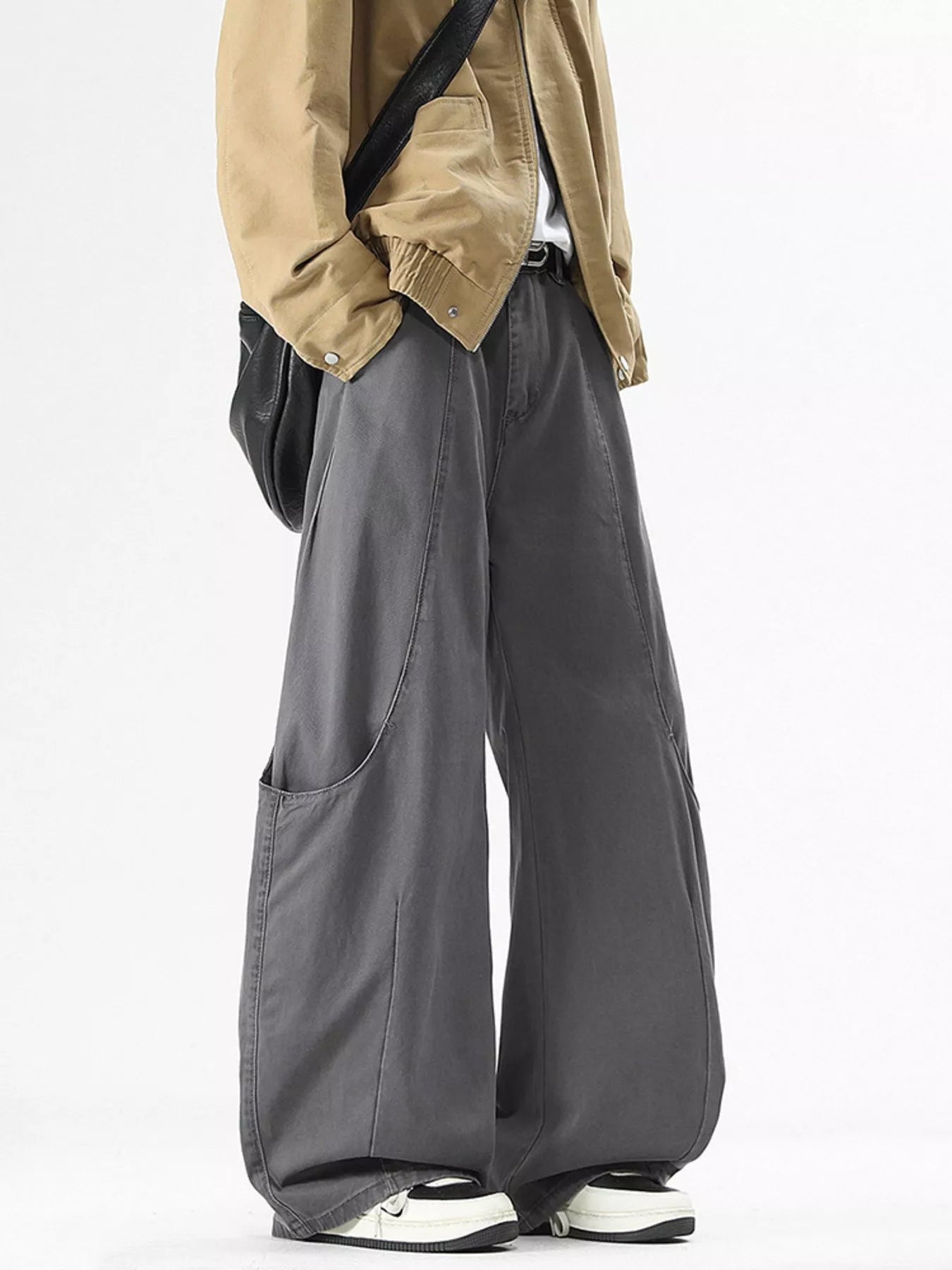 Men's Wide Leg Casual Cargo Pants