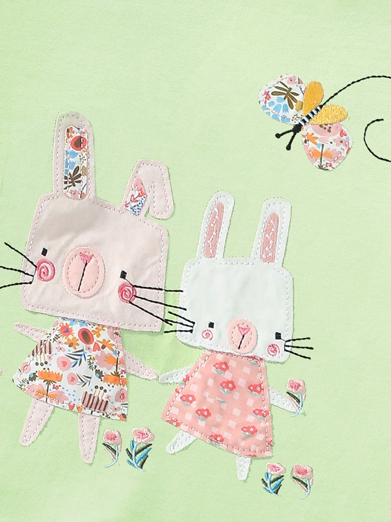 Children's Cartoon Bunny Short Sleeve Tee