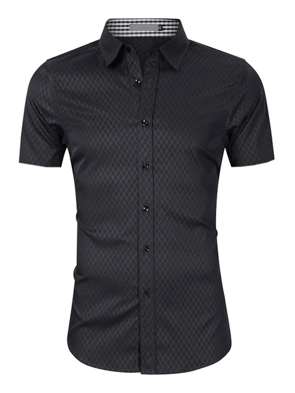 Men's Collared Neck Short Sleeve Shirt