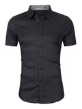 Men's Collared Neck Short Sleeve Shirt