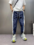 Men's Plus Size Contrast Drawstring Pants