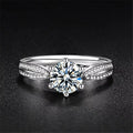 1 Carat Moissanite 925 Sterling Silver Ring