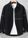 Men's Plus Size Button Up Long Sleeve Shirt