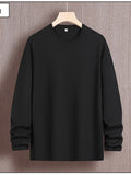 Men's Plus Size Round Neck Long Sleeve T-Shirt