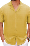 Men's Plus Size Button Down Short Sleeve Shirt