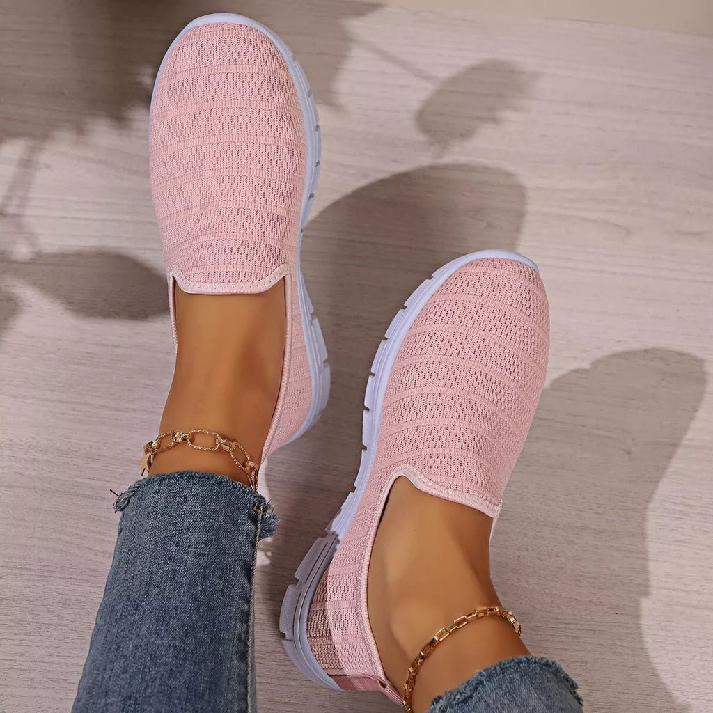 Round Toe Mesh Slip-Ons