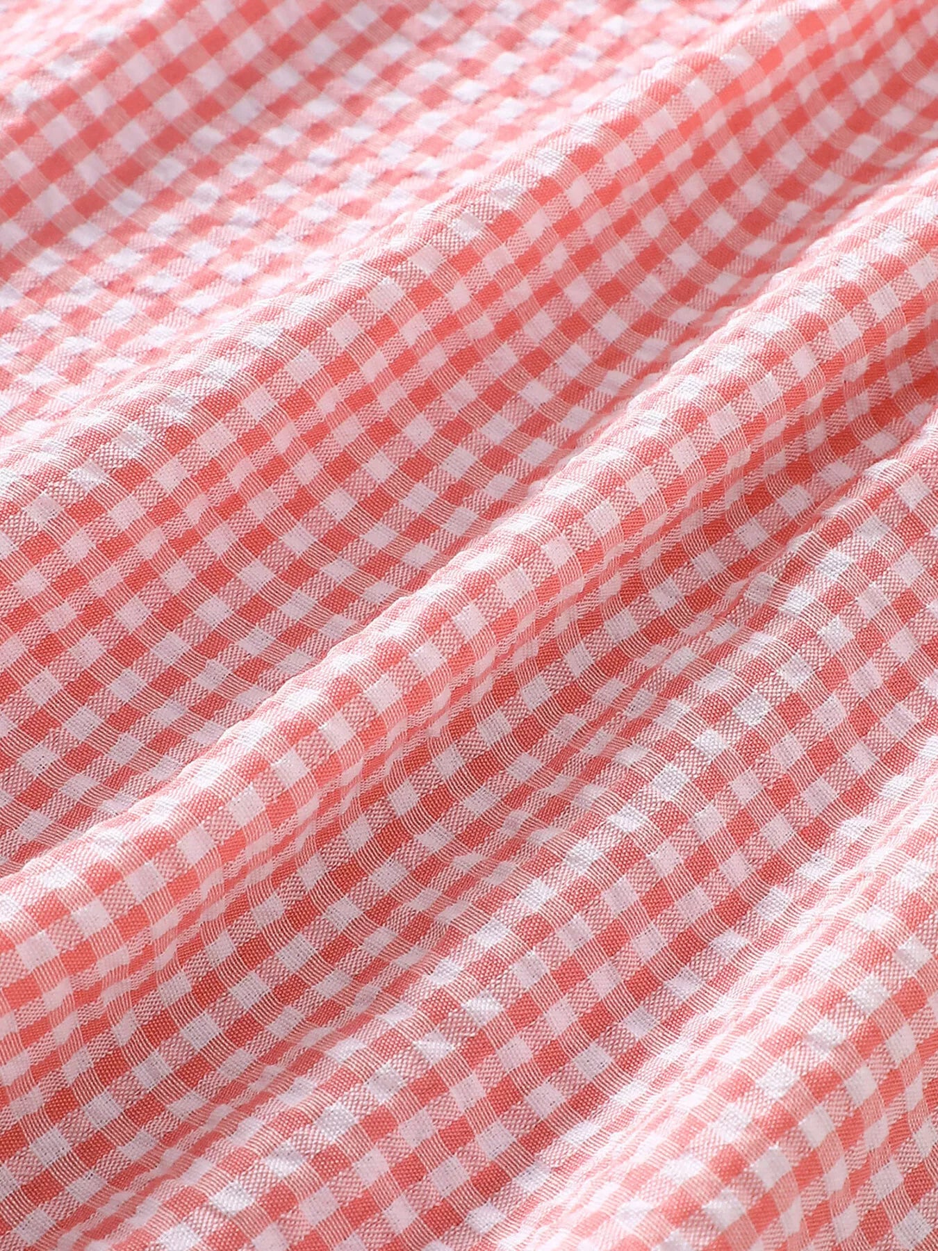 Children's Smocked Plaid Ruffle Sleeve Dress