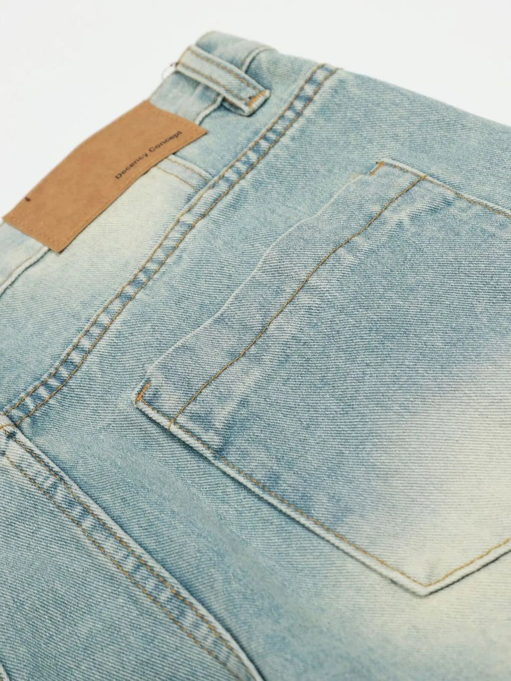 Men's Washed Wide Leg Jeans