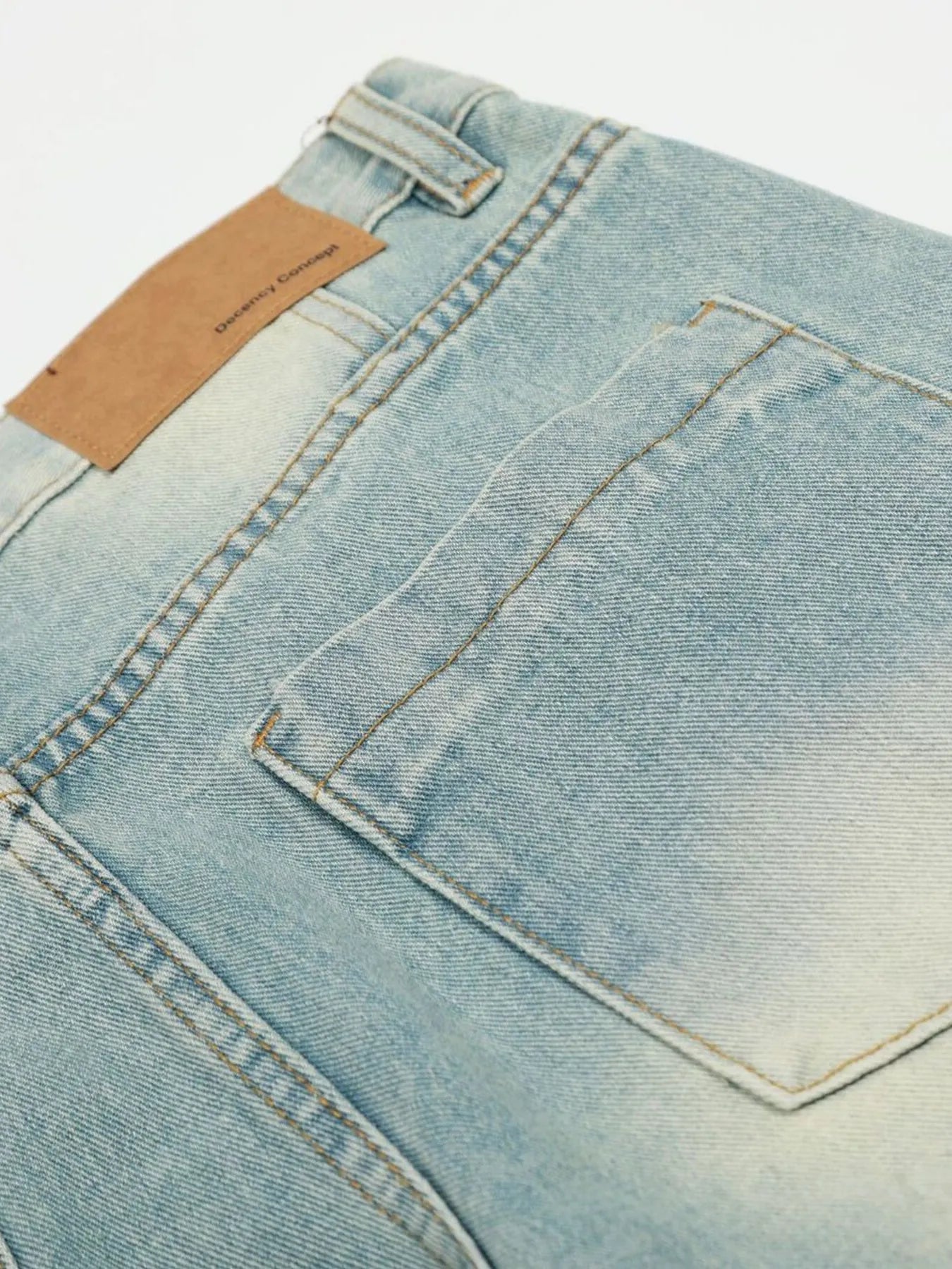 Men's Washed Wide Leg Jeans