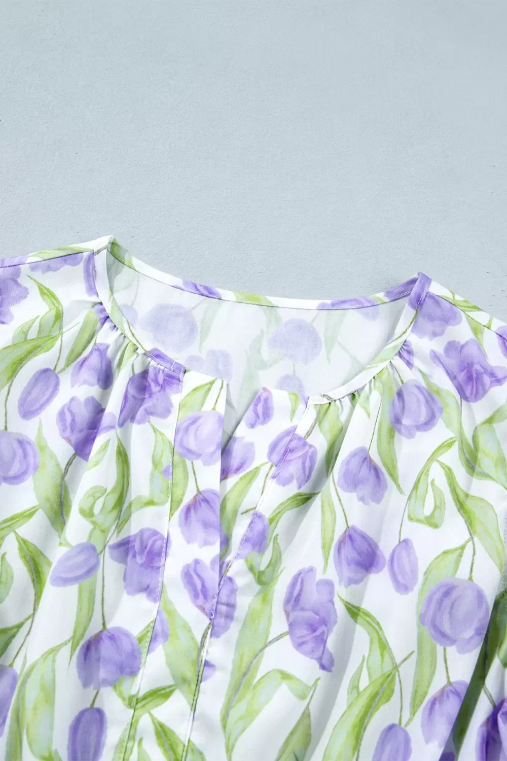 Floral Print Contrast Trim Midi Dress