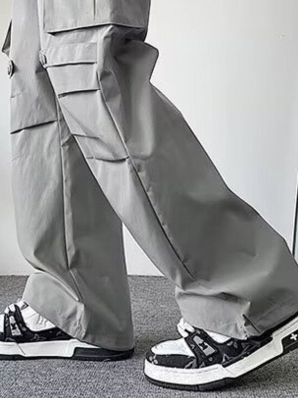 Men's Plus Size Loose Fit Multi-Pocket Cargo Pants