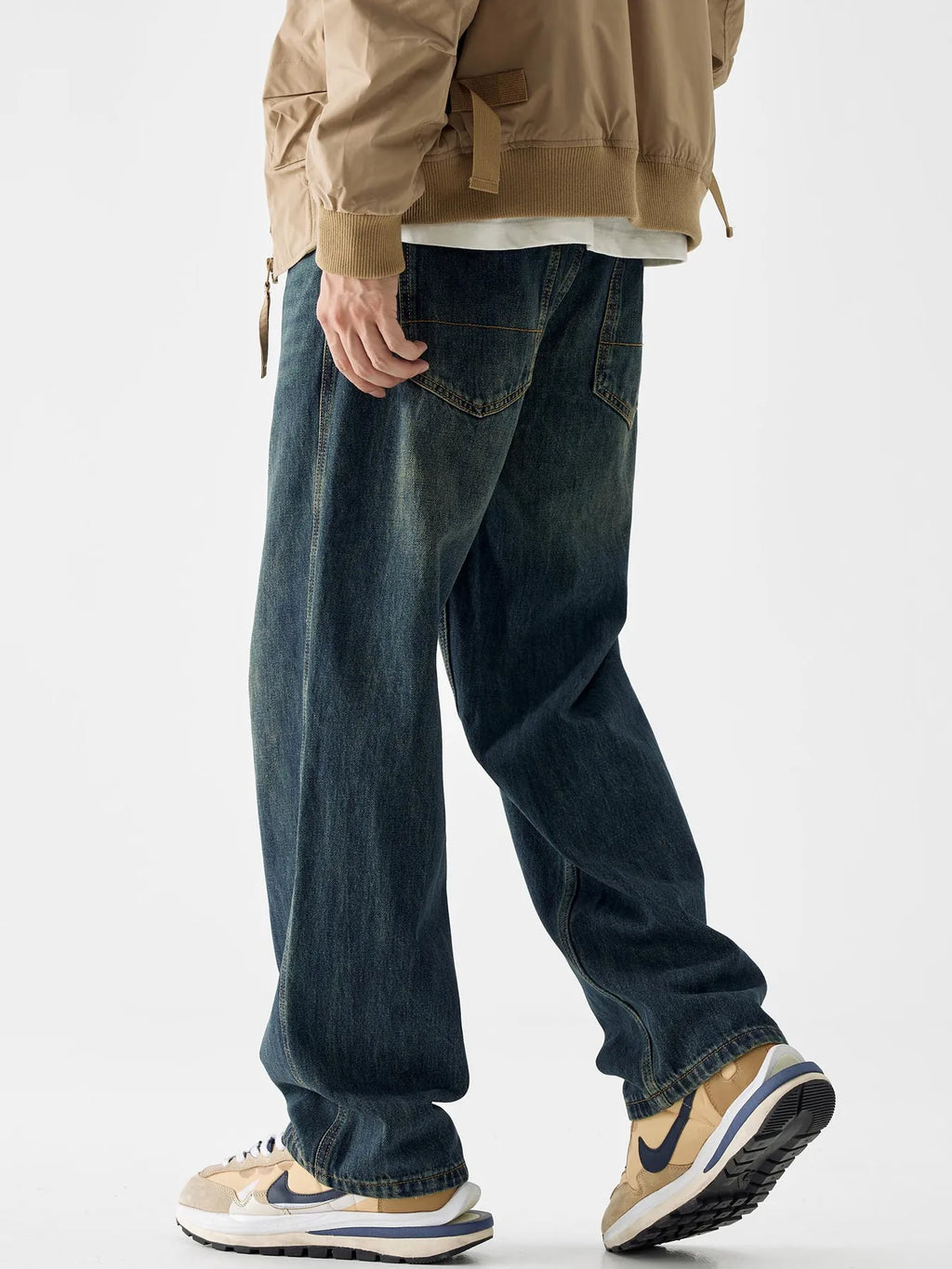 Men's Vintage Wash Loose Fit Jeans