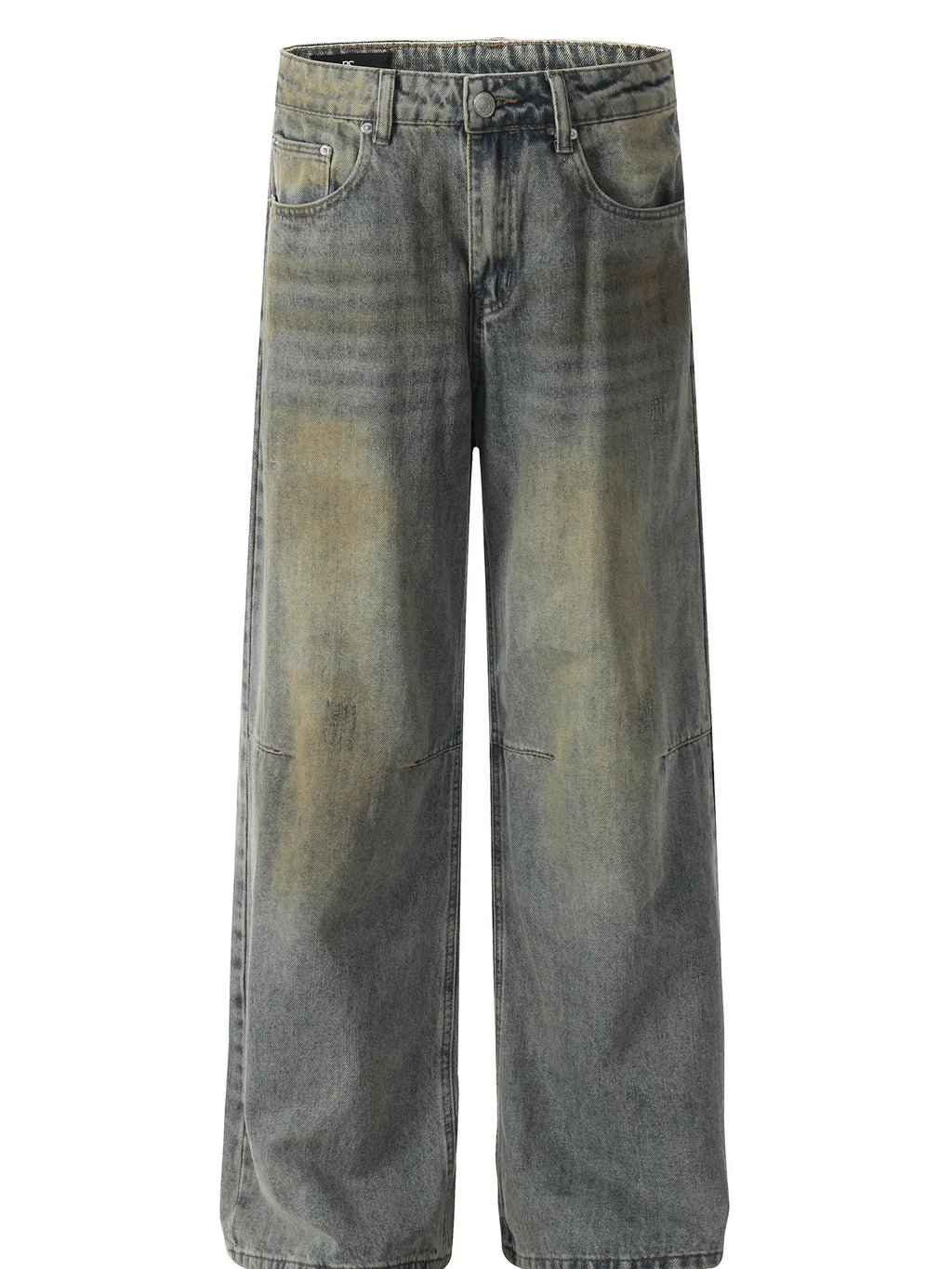 Men's Washed Wide Leg Jeans