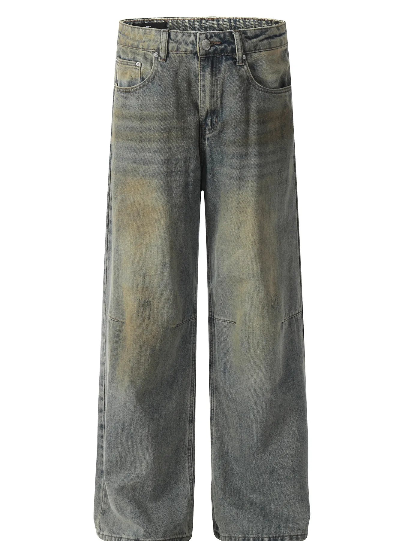 Men's Washed Wide Leg Jeans