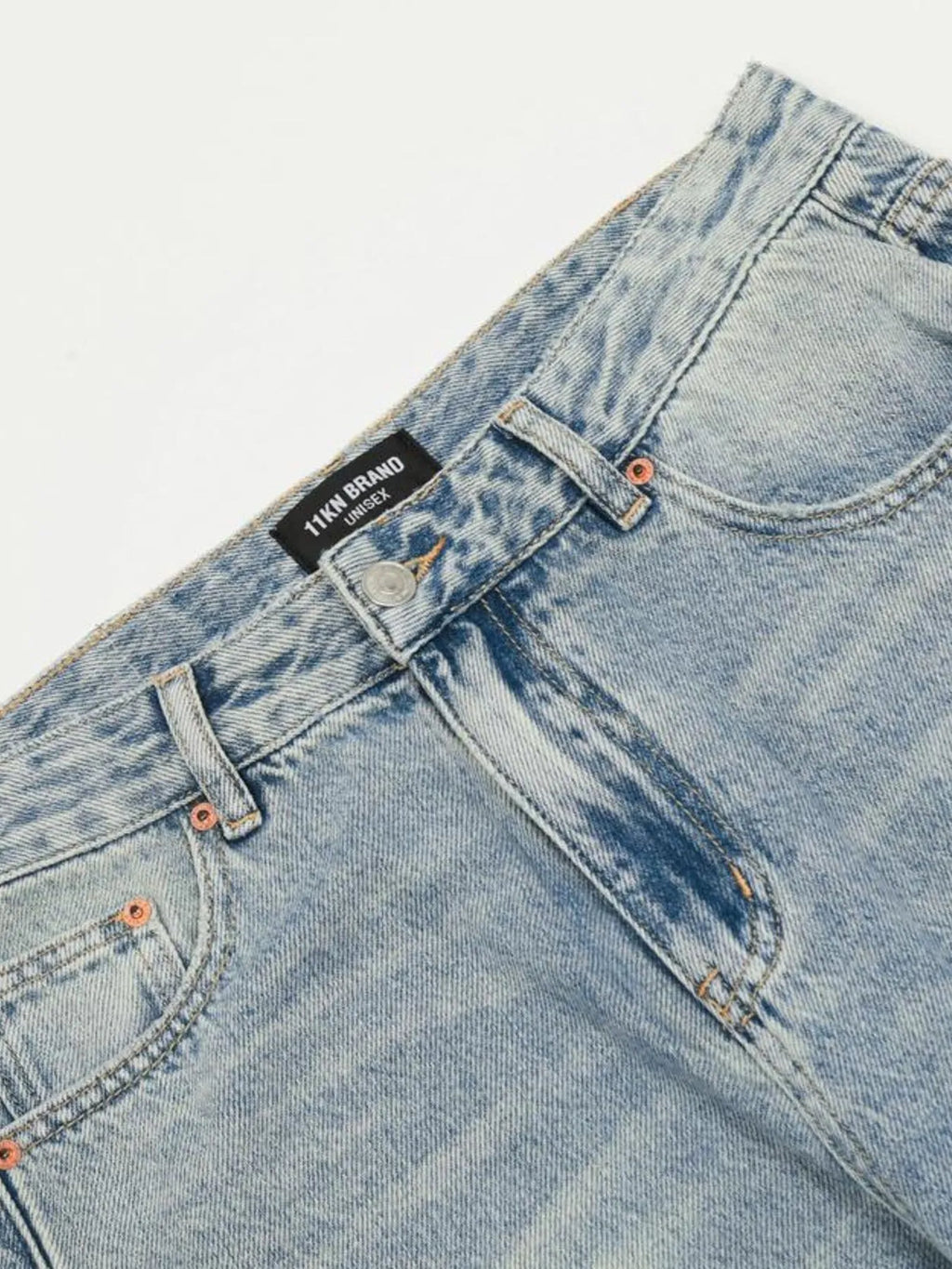 Men's Wash High-Rise Wide Leg Jeans