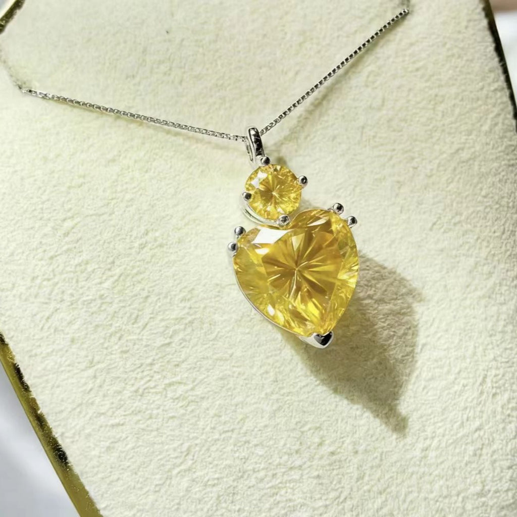 5.5 Carat Moissanite 925 Sterling Silver Pendant Necklace