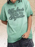 Men's Vintage Wash Letter Graphic Short Sleeve T-Shirt