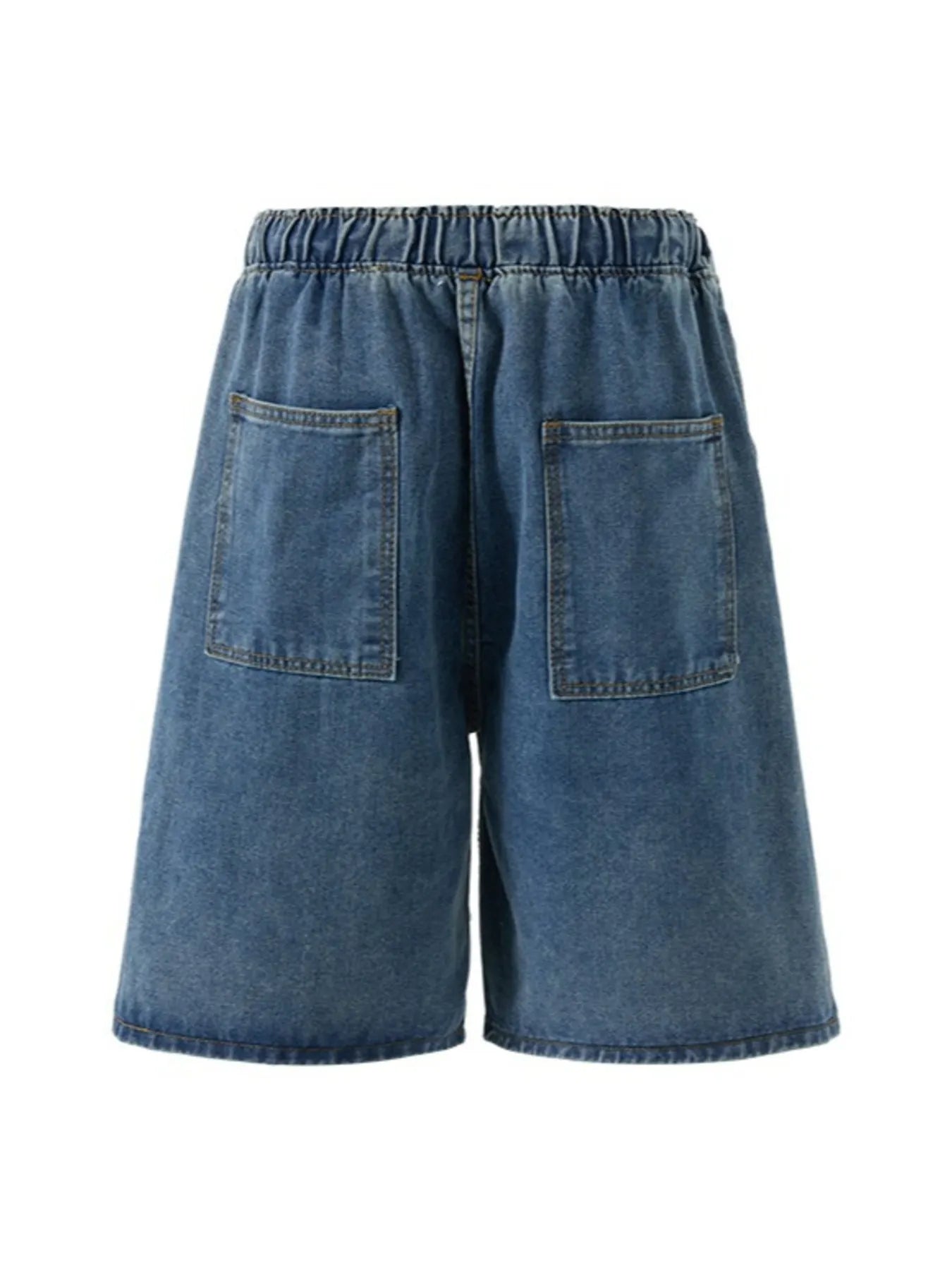 Men's Plus Size Loose Fit Wash Denim Shorts