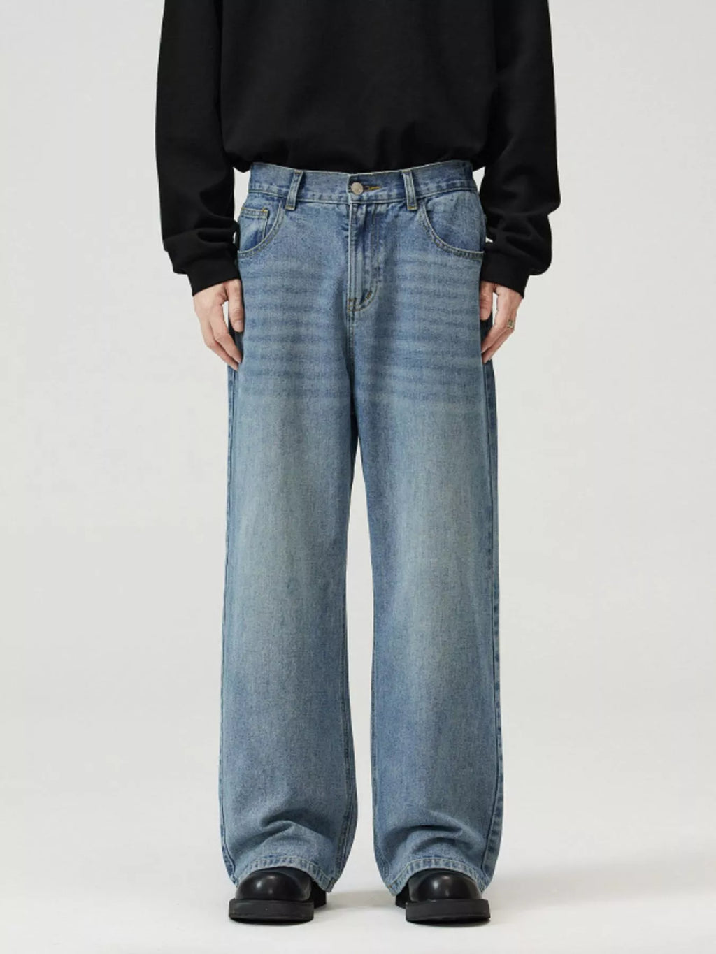 Men's Full Size Wide-Leg Jeans Plus Size