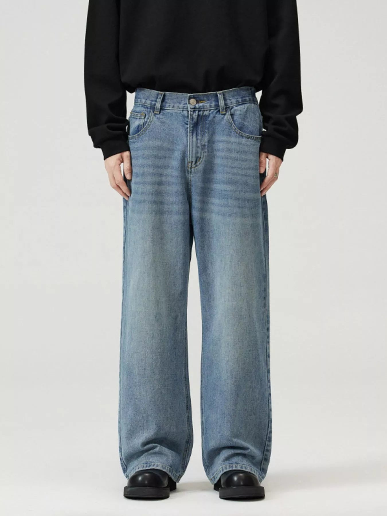 Men's Full Size Wide-Leg Jeans Plus Size