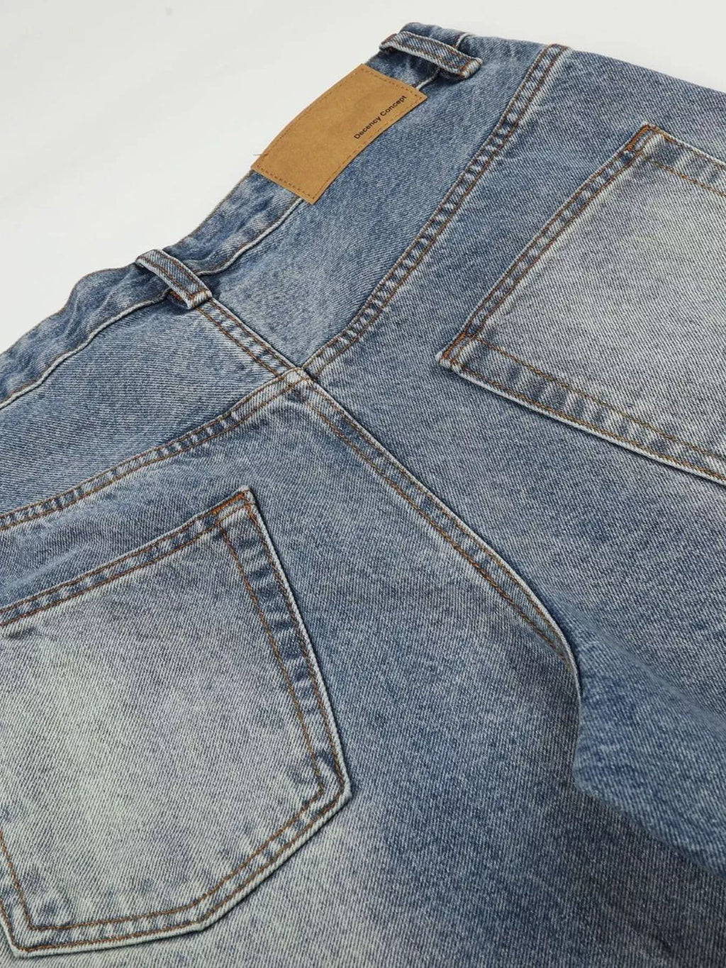 Men's Vintage Wash Wide Leg Denim Capris