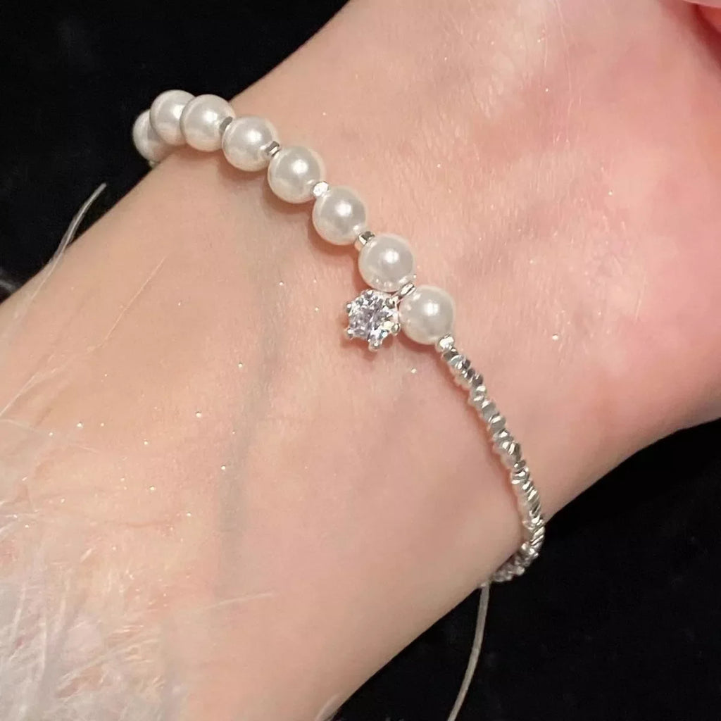925 Sterling Silver Pearl Bracelet