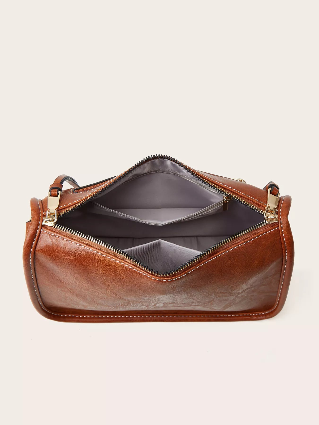 Vintage Style Patterned Strap Crossbody Bag