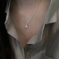 1 Carat Moissanite 925 Sterling Silver Pendant Necklace