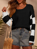 Color Block Long Sleeve Sweater