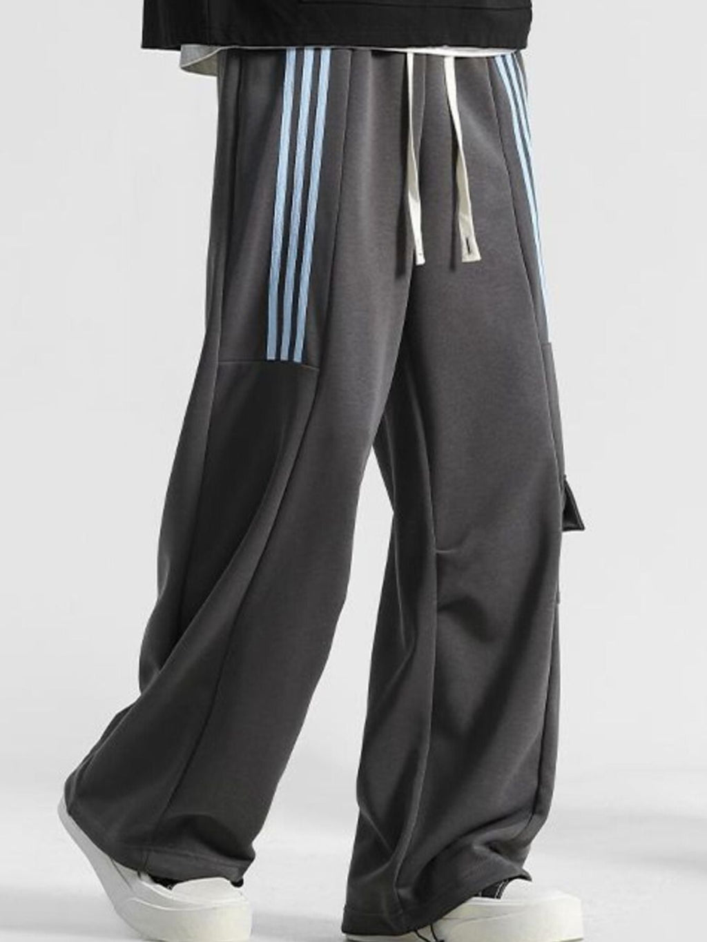 Men's Plus Size Striped Loose-Fit Casual Pants