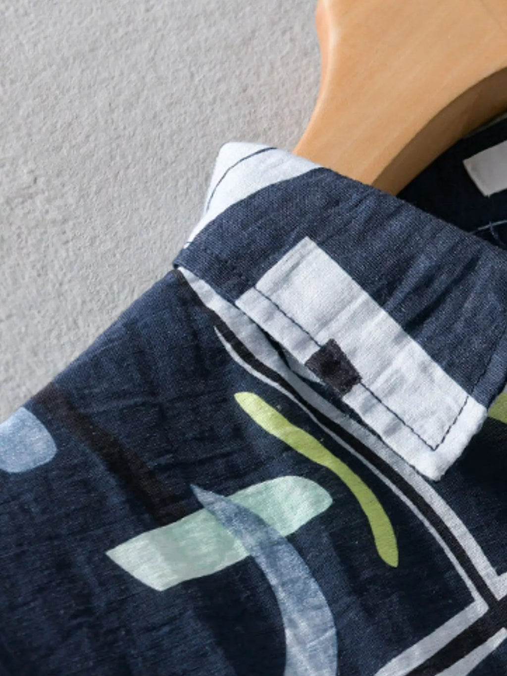 Men's Plus Size Geometric Print Casual Short Sleeve Shirt