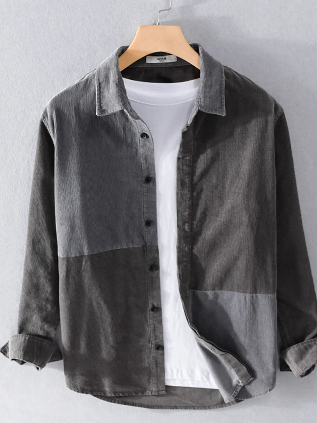 Men's Plus Size Button Up Long Sleeve Shirt