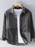Men's Plus Size Button Up Long Sleeve Shirt