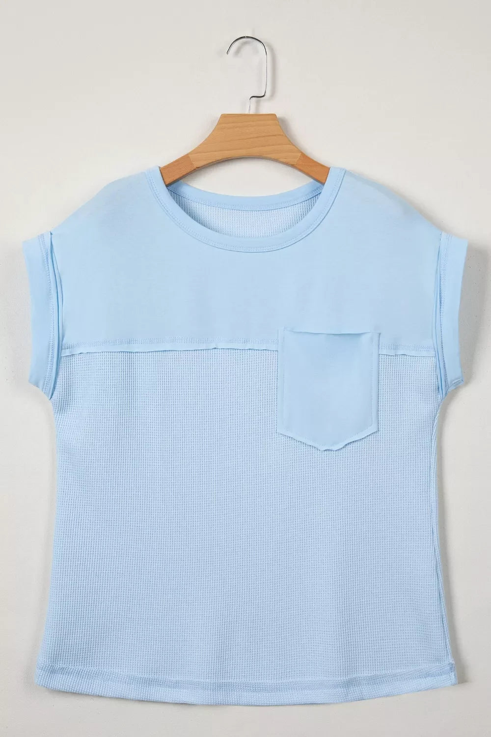 Waffle Knit Pocket T-Shirt