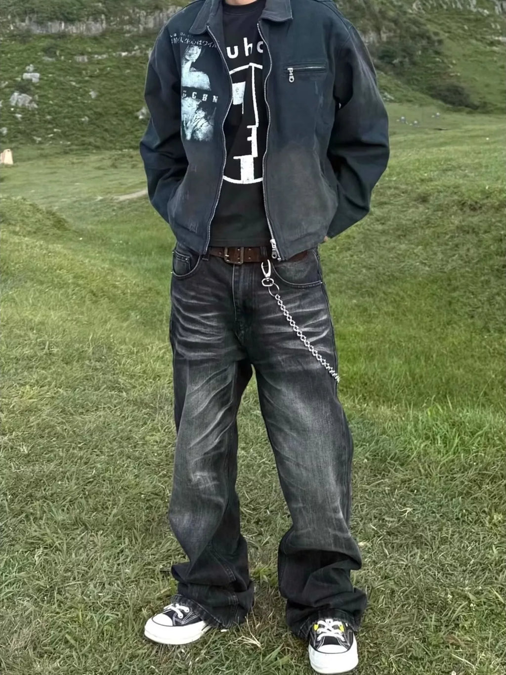 Men's Full Size Wide Leg Jeans Plus Size