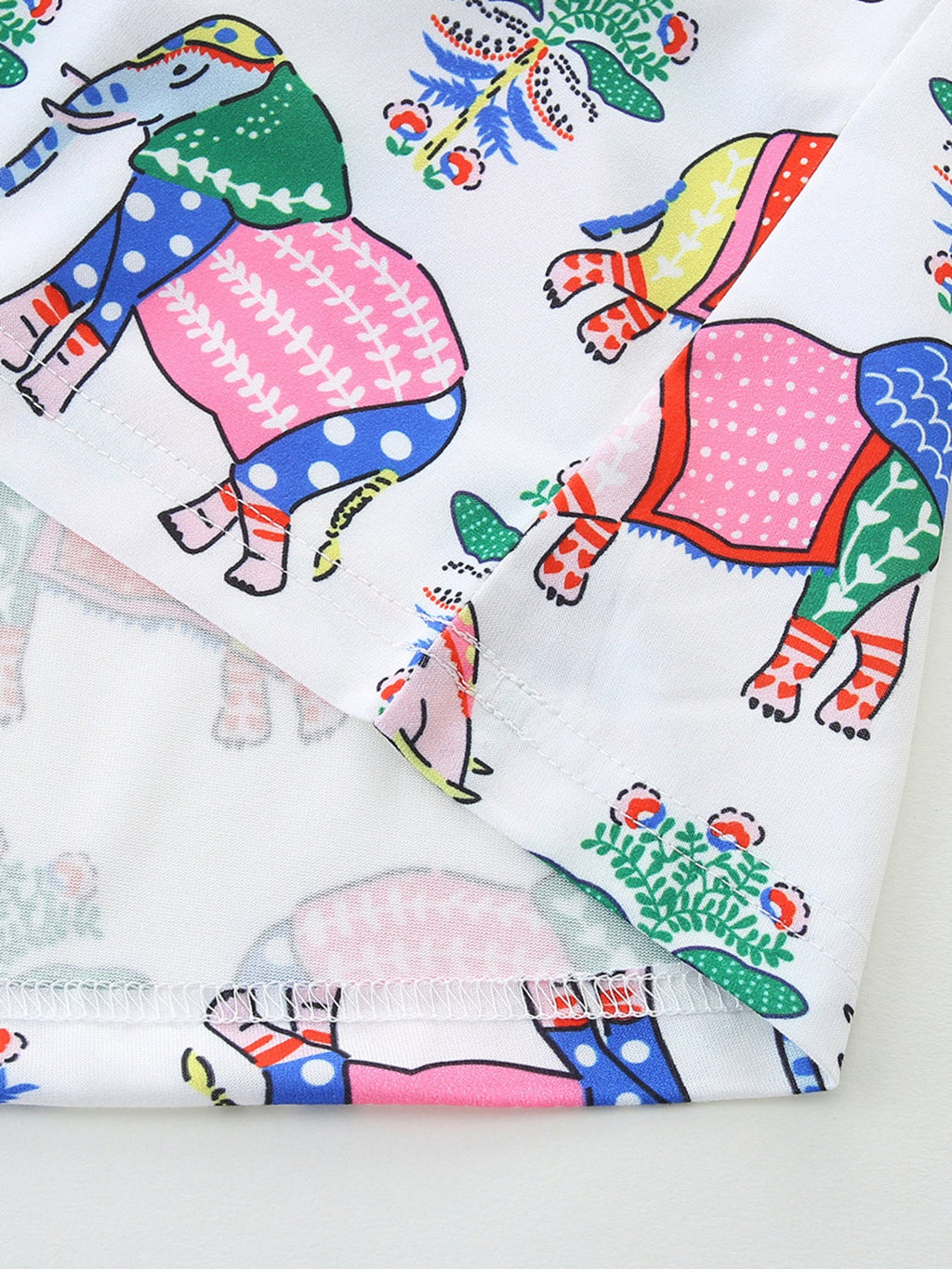 Children's Sleeveless Elephant Print Casual Dress
