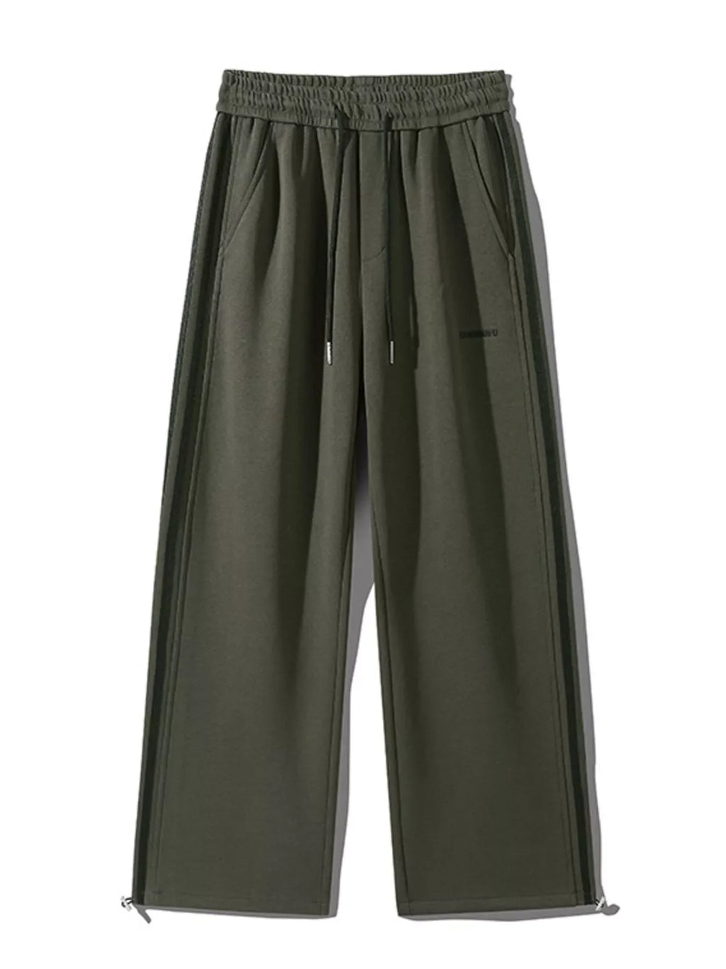 Men's Plus Size Casual Striped Wide Leg Sweatpants