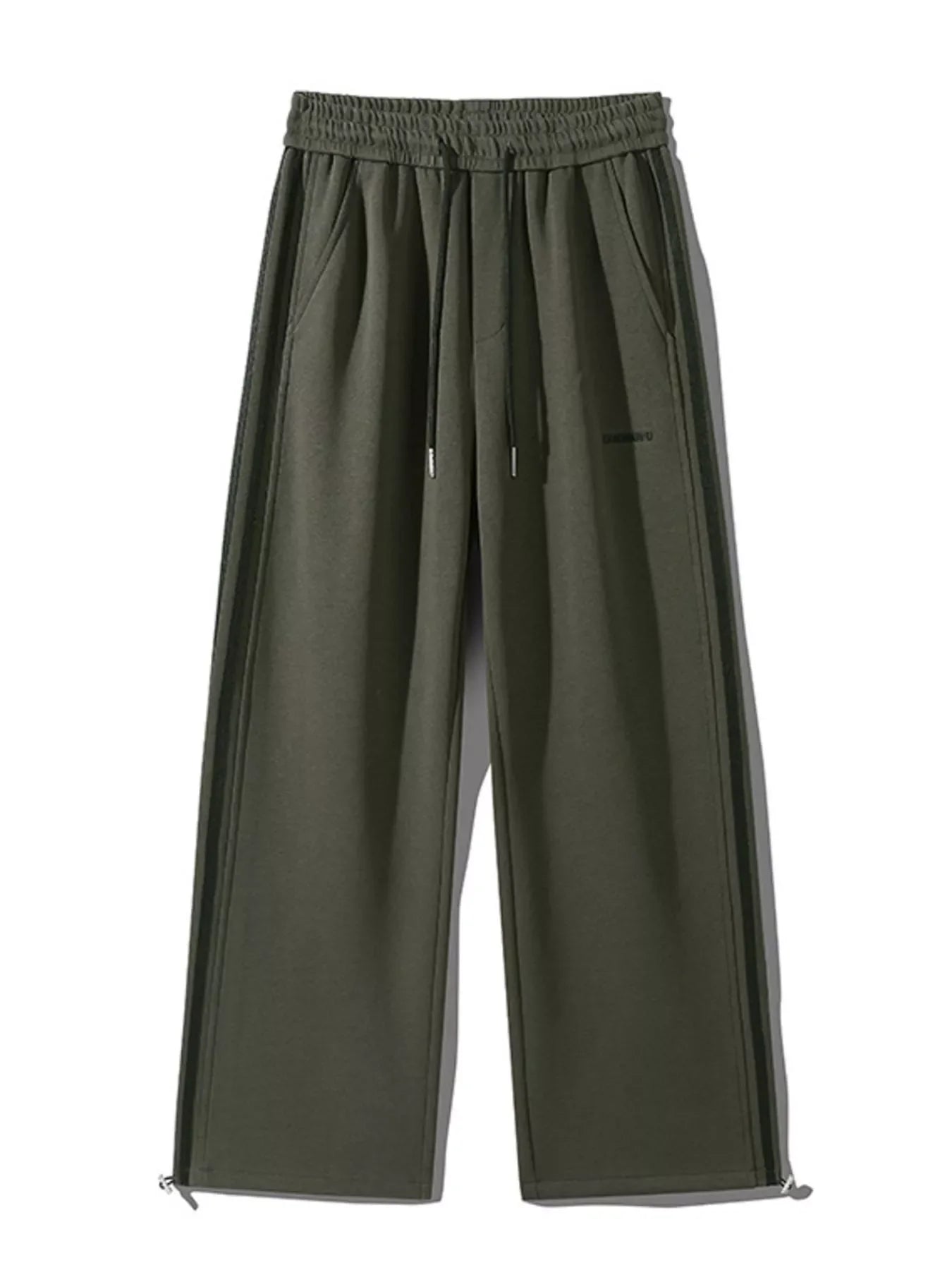 Men's Plus Size Casual Striped Wide Leg Sweatpants