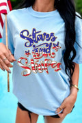 Stars and Stripes Patriotic Graphic T-Shirt