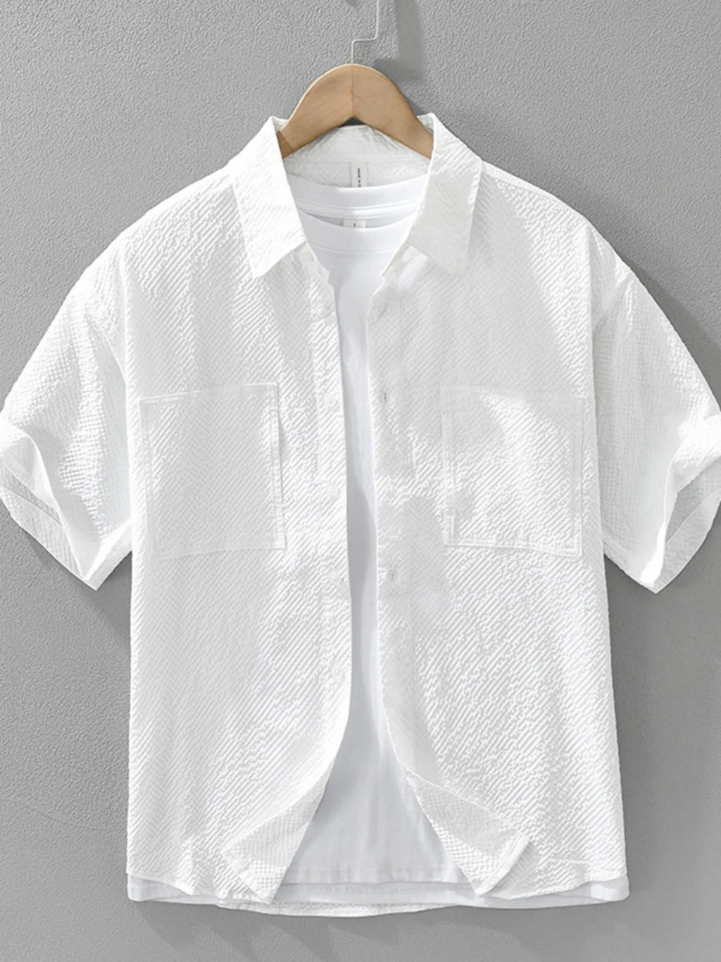 Men's Plus Size Button Up Short Sleeve Shirt