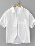 Men's Plus Size Button Up Short Sleeve Shirt