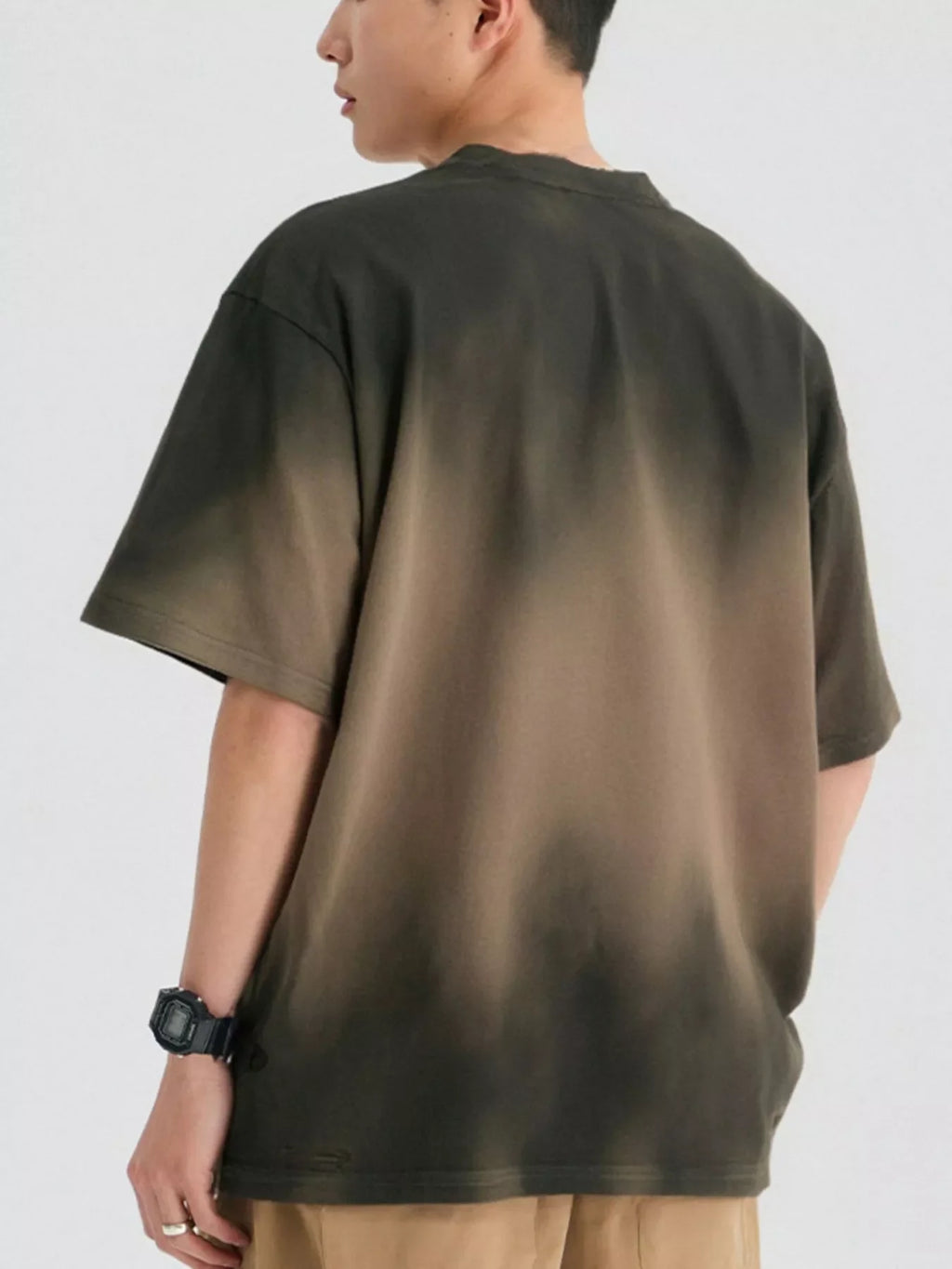 Men's Gradient Round Neck Oversized T-Shirt
