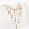 Rhinestone Fringe Hand Chain Bracelet