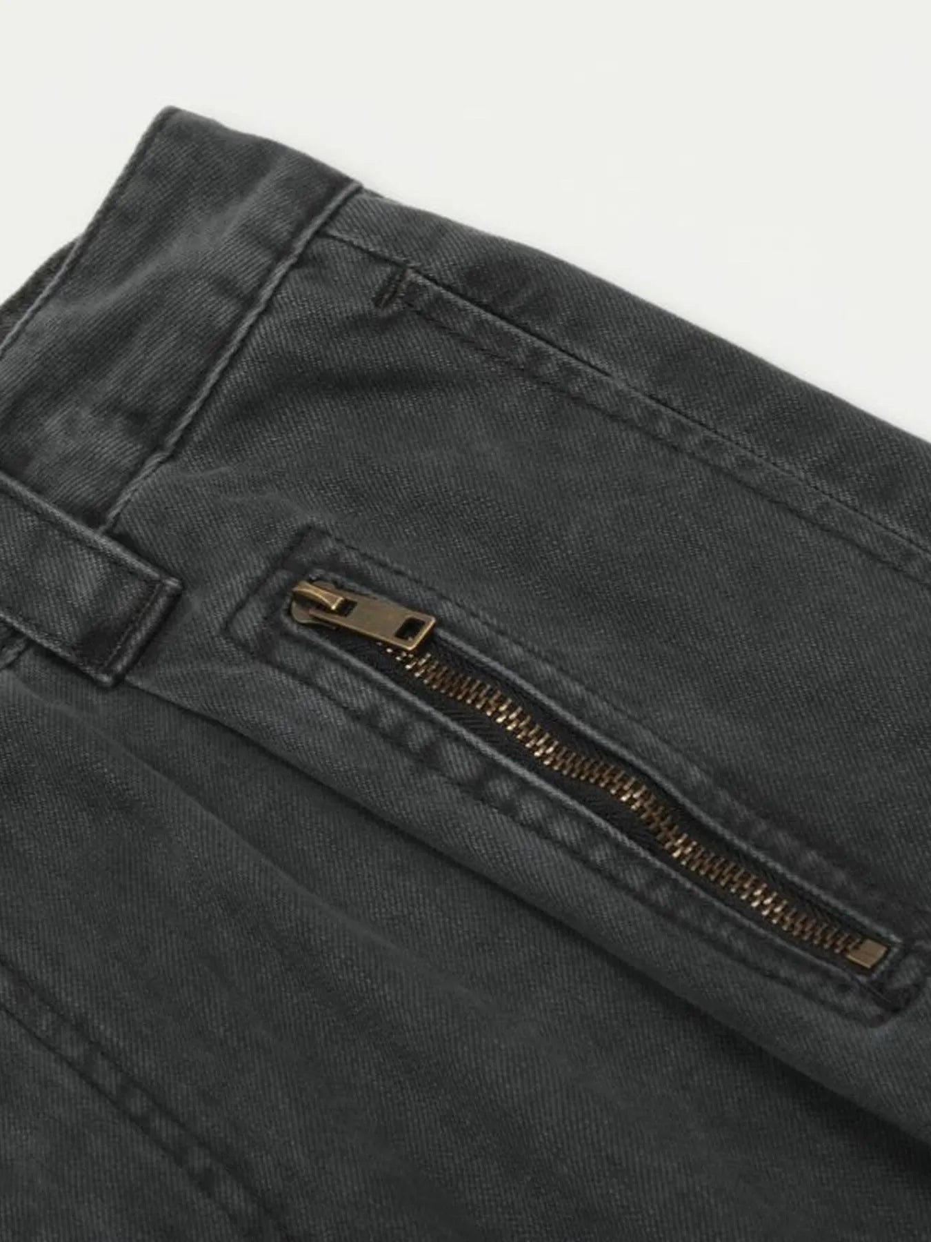 Men's Washed Cargo Wide Leg Jeans