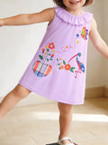 Children's Ruffle Collar Floral A-Line Dress