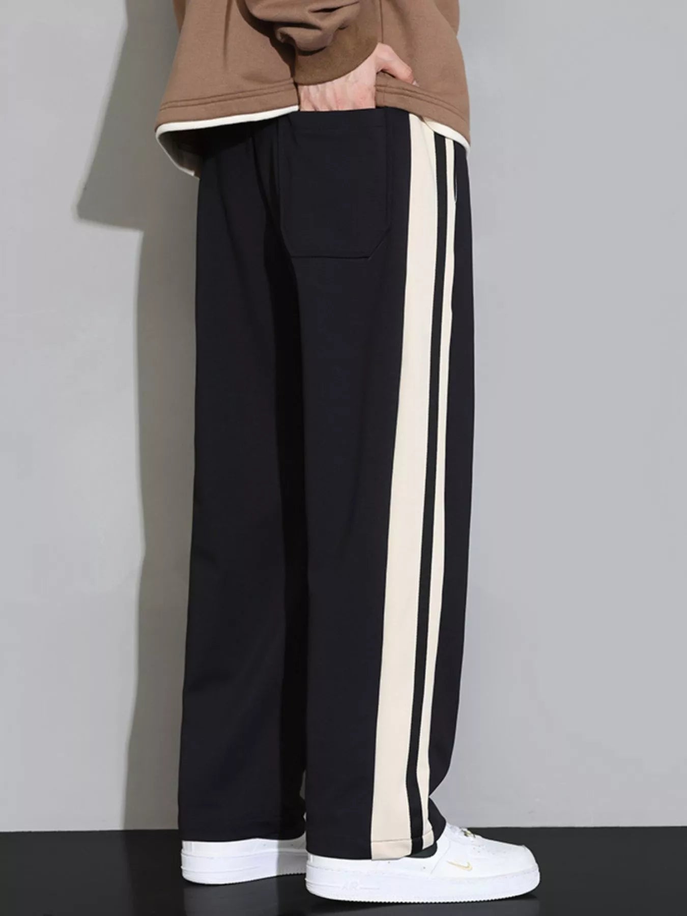 Men's Plus Size Side Striped Casual Loose Pants