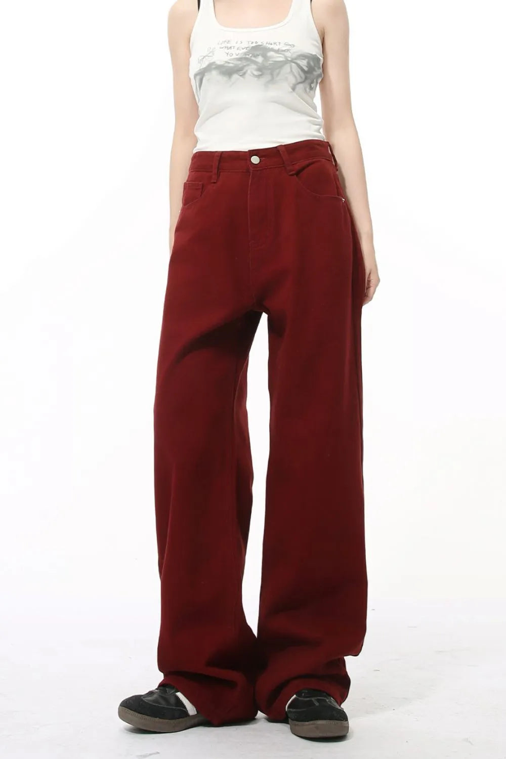 Pocketed Wide Leg Men's Jeans